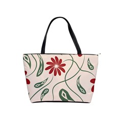  Folk Flowers Floral Art Print Flowers Abstract Art  Classic Shoulder Handbag by Eskimos