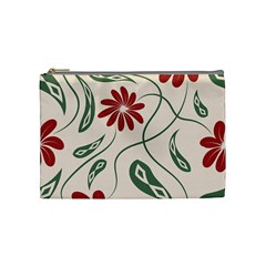  Folk Flowers Floral Art Print Flowers Abstract Art  Cosmetic Bag (medium) by Eskimos