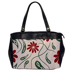  Folk Flowers Floral Art Print Flowers Abstract Art  Oversize Office Handbag by Eskimos