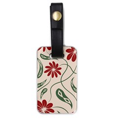  Folk Flowers Floral Art Print Flowers Abstract Art  Luggage Tag (one Side) by Eskimos