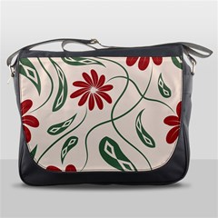  Folk Flowers Floral Art Print Flowers Abstract Art  Messenger Bag by Eskimos