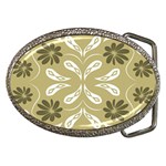 Folk flowers print Floral pattern Ethnic art Belt Buckles Front