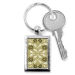 Folk flowers print Floral pattern Ethnic art Key Chain (Rectangle) Front