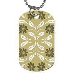 Folk Flowers Print Floral Pattern Ethnic Art Dog Tag (two Sides) by Eskimos