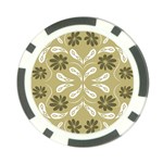 Folk flowers print Floral pattern Ethnic art Poker Chip Card Guard Front