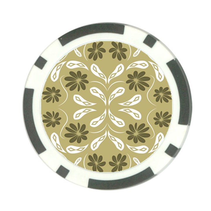 Folk flowers print Floral pattern Ethnic art Poker Chip Card Guard