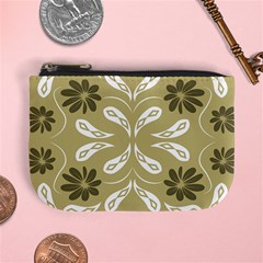 Folk Flowers Print Floral Pattern Ethnic Art Mini Coin Purse by Eskimos