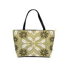 Folk Flowers Print Floral Pattern Ethnic Art Classic Shoulder Handbag by Eskimos