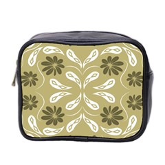 Folk Flowers Print Floral Pattern Ethnic Art Mini Toiletries Bag (two Sides) by Eskimos