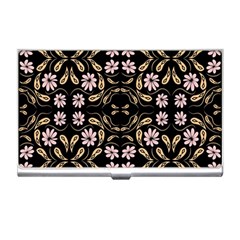 Folk Flowers Print Floral Pattern Ethnic Art Business Card Holder by Eskimos