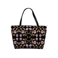 Folk Flowers Print Floral Pattern Ethnic Art Classic Shoulder Handbag by Eskimos