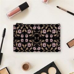 Folk Flowers Print Floral Pattern Ethnic Art Cosmetic Bag (small) by Eskimos