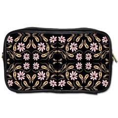 Folk Flowers Print Floral Pattern Ethnic Art Toiletries Bag (one Side) by Eskimos