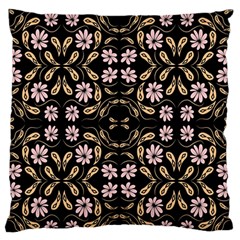 Folk Flowers Print Floral Pattern Ethnic Art Large Flano Cushion Case (one Side) by Eskimos