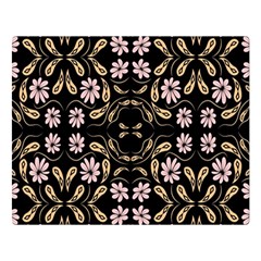 Folk Flowers Print Floral Pattern Ethnic Art Double Sided Flano Blanket (large)  by Eskimos