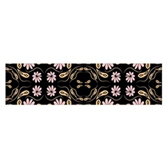 Folk Flowers Print Floral Pattern Ethnic Art Satin Scarf (oblong) by Eskimos