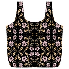 Folk Flowers Print Floral Pattern Ethnic Art Full Print Recycle Bag (xxl) by Eskimos