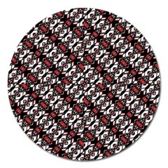 Linear Geometric Modern Pattern Magnet 5  (round)