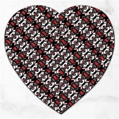 Linear Geometric Modern Pattern Jigsaw Puzzle (heart) by dflcprintsclothing