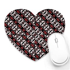 Linear Geometric Modern Pattern Heart Mousepads by dflcprintsclothing