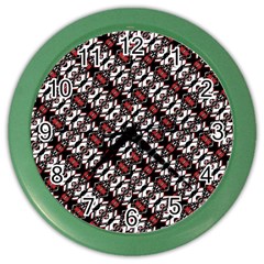 Linear Geometric Modern Pattern Color Wall Clock by dflcprintsclothing