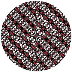 Linear Geometric Modern Pattern Wooden Puzzle Round by dflcprintsclothing