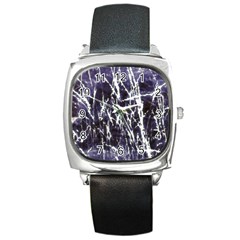 Abstract Light Games 5 Square Metal Watch by DimitriosArt