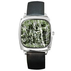 Abstract Light Games 6 Square Metal Watch by DimitriosArt