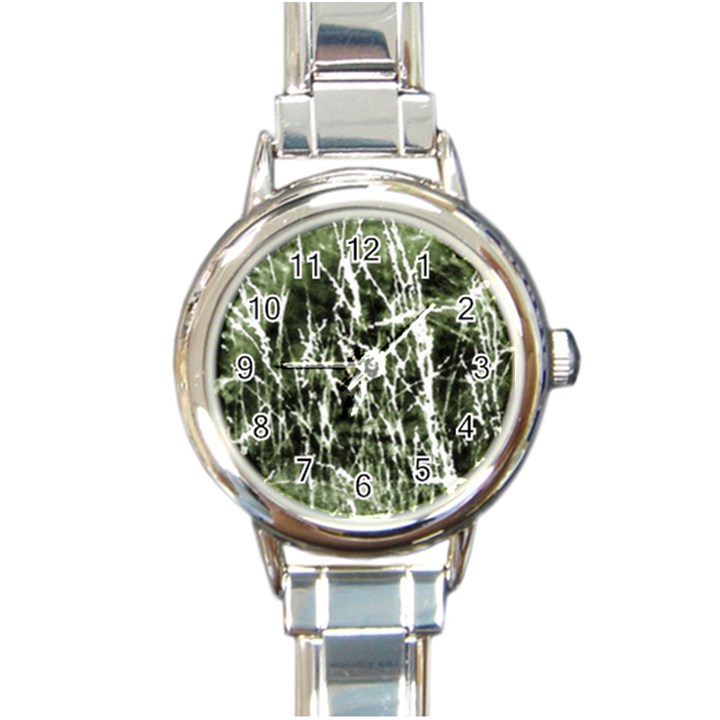 Abstract light games 6 Round Italian Charm Watch