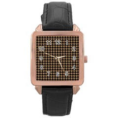 Olimedblk Rose Gold Leather Watch  by violetheavensky