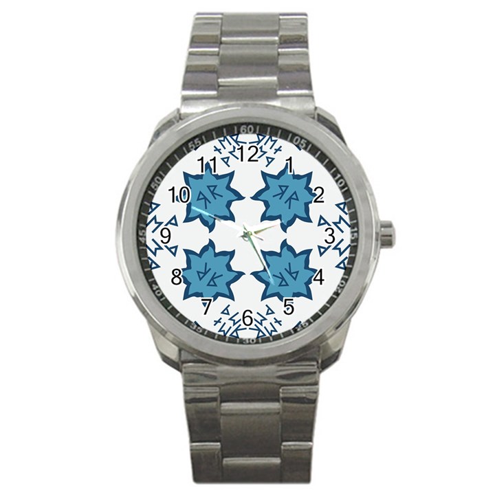 Abstract pattern geometric backgrounds   Sport Metal Watch