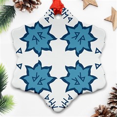 Abstract Pattern Geometric Backgrounds   Snowflake Ornament (two Sides) by Eskimos