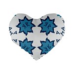 Abstract pattern geometric backgrounds   Standard 16  Premium Heart Shape Cushions Back