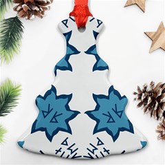 Abstract Pattern Geometric Backgrounds   Christmas Tree Ornament (two Sides) by Eskimos