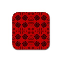 Abstract Pattern Geometric Backgrounds   Rubber Square Coaster (4 Pack) by Eskimos