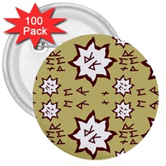 Abstract Pattern Geometric Backgrounds   3  Buttons (100 Pack)  by Eskimos