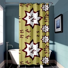 Abstract Pattern Geometric Backgrounds   Shower Curtain 36  X 72  (stall)  by Eskimos