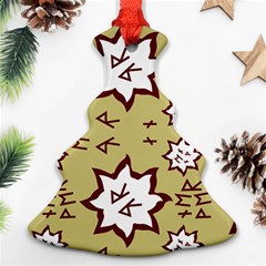 Abstract Pattern Geometric Backgrounds   Christmas Tree Ornament (two Sides) by Eskimos