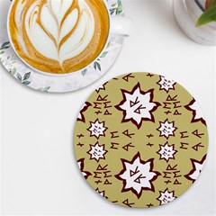 Abstract Pattern Geometric Backgrounds   Uv Print Round Tile Coaster