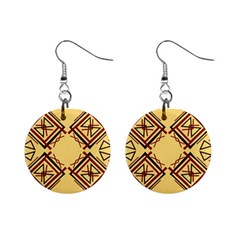 Abstract Pattern Geometric Backgrounds   Mini Button Earrings by Eskimos