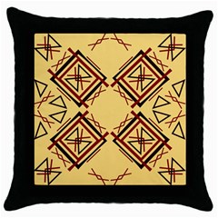 Abstract Pattern Geometric Backgrounds   Throw Pillow Case (black) by Eskimos