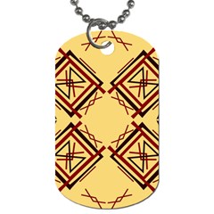 Abstract Pattern Geometric Backgrounds   Dog Tag (one Side) by Eskimos