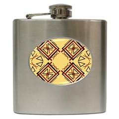 Abstract Pattern Geometric Backgrounds   Hip Flask (6 Oz) by Eskimos