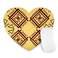 Abstract Pattern Geometric Backgrounds   Heart Mousepads by Eskimos