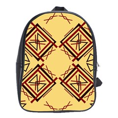 Abstract Pattern Geometric Backgrounds   School Bag (large) by Eskimos