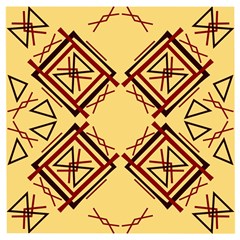 Abstract Pattern Geometric Backgrounds   Wooden Puzzle Square by Eskimos