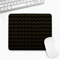 Fern Pattern 2 Black Large Mousepads by violetheavensky