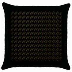 Fern Pattern 2 Black Throw Pillow Case (black) by violetheavensky