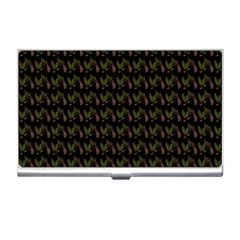 Fern Pattern 2 Black Business Card Holder