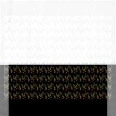 Fern Pattern 2 Black Rectangular Jigsaw Puzzl by violetheavensky